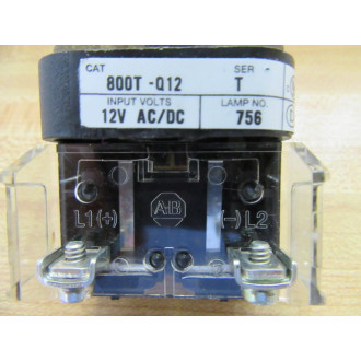 Allen Bradley 800T-Q12R Pilot Light. 800TQ12R Red - New No Box