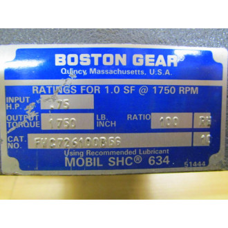 Boston Gear FWC726100B56 Gear Reducer - New No Box
