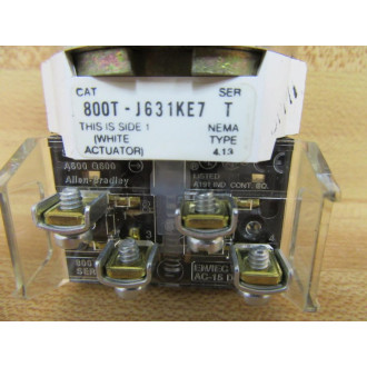 Allen Bradley 800T-J631KE7 3-Pos Selector Switch 800TJ631KE7 - New No Box