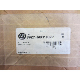 Allen Bradley 802C-N60M16RR 802CN60M16RR Pull Switch W Pilot Light Series A