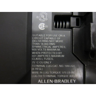 Allen Bradley 100W-B300ND2 Welding Contactor 100WB300ND2 Series A