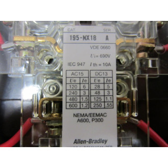 Allen Bradley 100W-B300ND2 Welding Contactor 100WB300ND2 Series A
