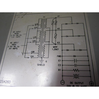 Daykin PSD4862425-4E DC Power Supply 24V Enclosed - Refurbished