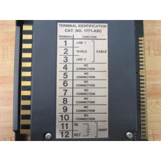 Allen Bradley 1771-ASC IO Module 1771ASC FW Rev.F  Ser.C - Used