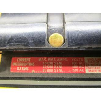 Square D FH36030 Circuit Breaker - Used