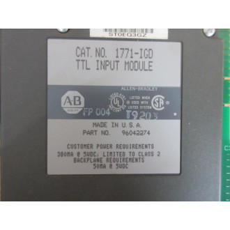 Allen Bradley 1771-IGD Module 1771-1GD 96042274 - New No Box
