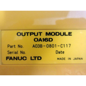 Fanuc A03B-0801-C117 OA16D Output Module - Used