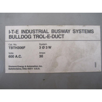 Siemens TBTH306F Box Tool Hanger - Used
