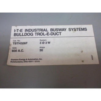Siemens TBTH306F Box Tool Hanger - Used