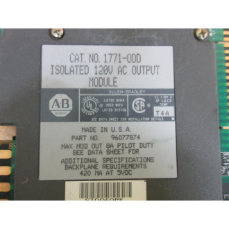Allen Bradley 1771-ODD Module 1771-0DD 96077874 - Used