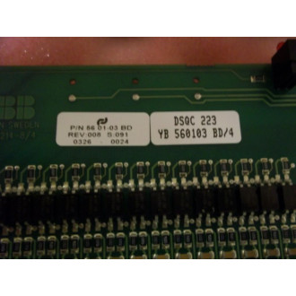 ABB YB 560 103 BD4 IO Board DSQC 223 Missing Front Panel Plastic - Used
