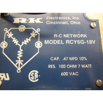 RK Electronics RCY6G-18V RC Network Suppressor RCY6G18V - New No Box