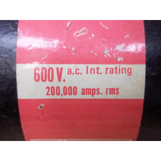 Buss FRS-R-600 Bussmann Fuse Cross Ref 6F244 Long Barrel (Pack of 2) - Used