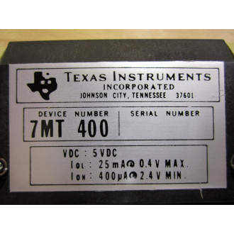 Texas Instruments 7MT-400 Parallel Output Module 7MT400 - Used