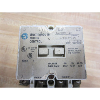 Westinghouse A200M1CAC Motor Starter Broken Reset Button - Used