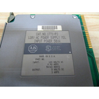 Allen Bradley 1771-P3 Power Supply Module 1771P3 - Used