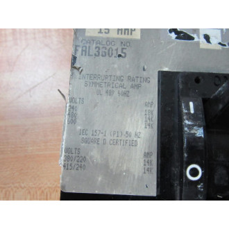 Square D FAL36015 15A Circuit Breaker - Used