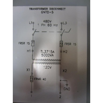 Daykin Electric GNTD-5 Transformer Disconnect With Transformer - Used