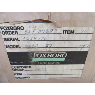 Foxboro E69R-I2 Converter Current E69RI2 Cert Spec CS-EFN-A