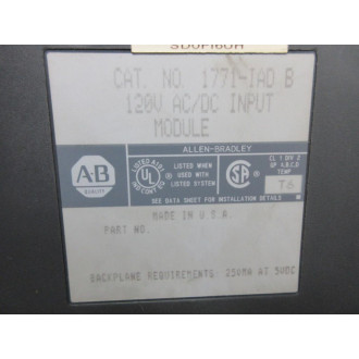 Allen Bradley 1771-IAD Input Module Ser.B, Cracked Latch - Used