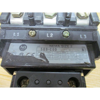 Allen Bradley 509-COD Starter 509-C0D WO Relay - Used