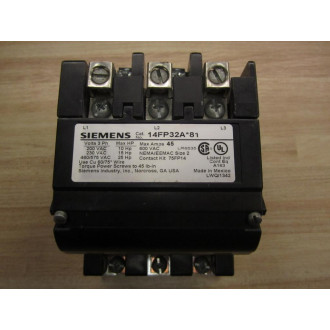 Siemens 14FP32AF81 Starter wo Overload Relay - Used