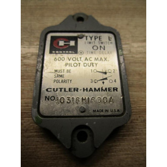 Cutler Hammer 10316H1600A Eaton Limit Switch Body Only - Used