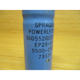 Sprague 36D552G025AB2A Capacitor 5500µF 25DC - Used