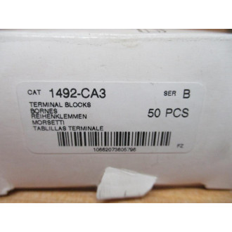 Allen Bradley 1492-CA3 Terminal Block Ser. B (Pack of 63)