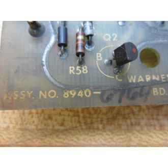Warner & Swasey 8940-6672 Servo PreAmp Card 89406672 - Used