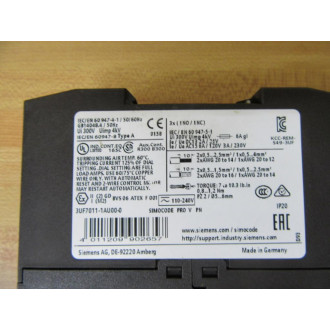 Siemens 3UF7011-1AU00-0 Motor Control 3UF70111AU000 - New No Box