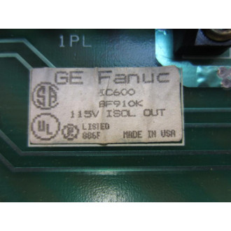 GEFanuc IC600BF910K Output Board WO Guard - Used