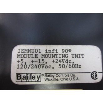 ABB Bailey IEMMU01 infi 90 Module Mounting Unit - Used