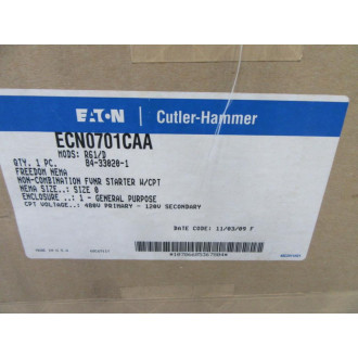 Cutler Hammer ECN0701CAA Eaton Non-Combination FVNR Starter W CPT