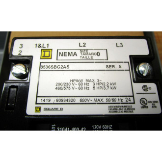 Square D 8536SBG2V02AS Starter  8536SBG2AS