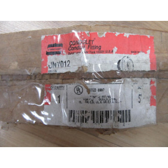 Crouse & Hinds UNY 012 5" Conduit Fitting UNY012