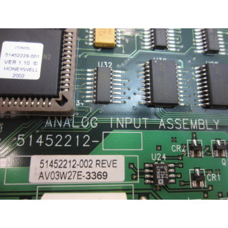 Honeywell 51452212-002 Analog Input Assy 51452212002 - Used