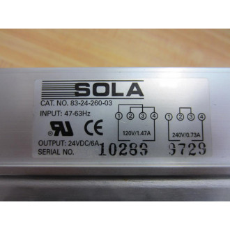 Sola 83-24-260-03 Power Supply 832426003 - Used