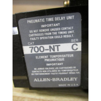 Allen Bradley 700-NPTA1 Relay With  700-NT - Used