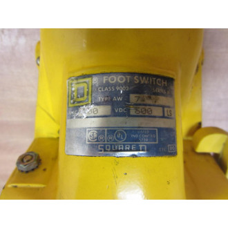 Square D 9002 AW7 Foot Switch 9002AW7 Series B - Used