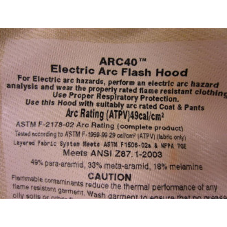 Oberon ARC40 Electric Arc Flash Hood - New No Box