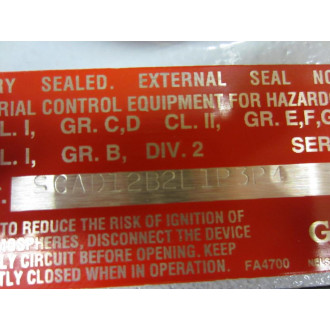 OZ Gedney SCAD12B2L1P3P4 34" Enclosure - New No Box