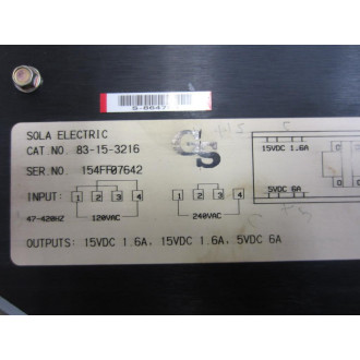 Sola Electric 83-15-3216 Power Supply 83153216 - Refurbished