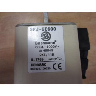 Bussmann SPJ-6E600 Semiconductor Fuse SPJ6E600 - Used