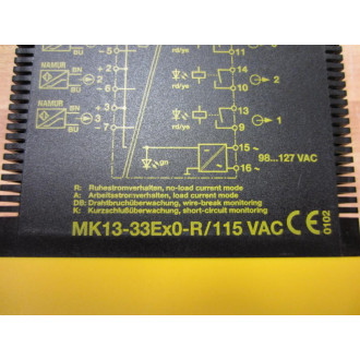 Turck MK13-33EX0-R-115VAC Switch Amplifier MK1333EX0R115 - Used