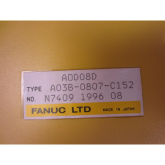 Fanuc A03B-0807-C152 Module A03B0807C152 A0D08D Missing Door - Parts Only