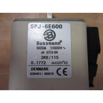 Bussmann SPJ-6E600 Semiconductor Fuse SPJ6E600 - Used