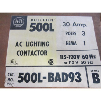 Allen Bradley 500L-BAD93 AC Lighting Contactor