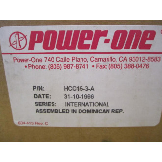 Power One HCC15-3-A Power Supply HCC153A