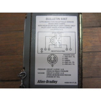 Allen Bradley 836T-T253JX122X9 Pressure Control 836TT253JX122X9 Series A
